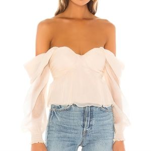 X REVOLVE Burna Blouse in CreamHouse of Harlow 1960 Size: Small